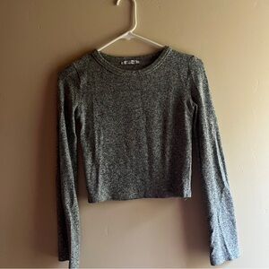Zara Trafaluc light grey base long sleeve top winter basics ski activewear
